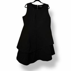 Eloquii Fit & Flare Mini Dress Black